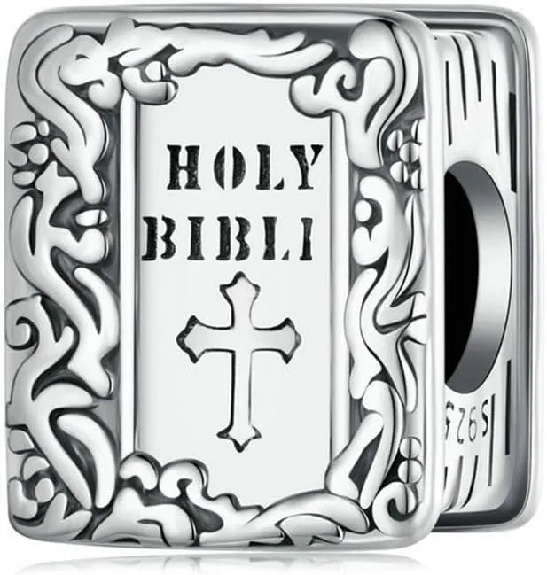 Cross Charm 925 Sterling Silver Bible Jewelry Constellation Birthstone Love Family Tree Faith Mom Charm for Pandora Charm Bracelet Necklace