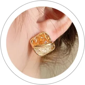Crystal Geometric Stud Earrings Dainty Rectangle Square Earring Minimalist Triangle Stud Earring Trendy Geometric Statement Prom Earrings Jewelry for Women