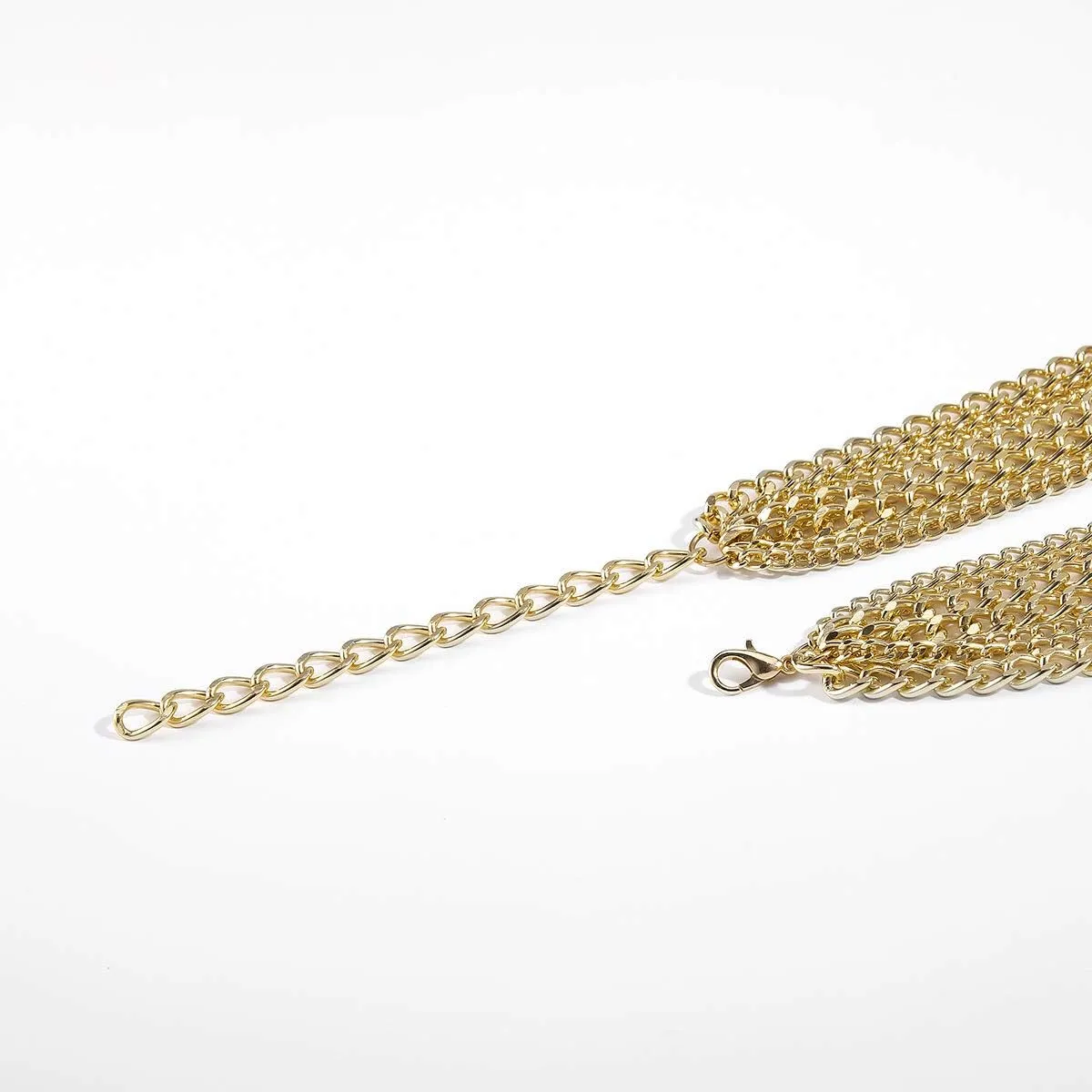 CSIYANJRY99 Chunky Gold Necklaces for Women,Multilayer Punk 80s Hip Hop Necklace,Layered Cuban Link Chain Statement Necklace 90s Freaknik Outfit Accessories for Women