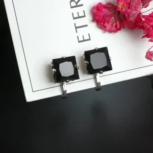 Cubic Zircon Simulated Pearl Geometric Clip on Earrings for Girl Kid Party Charm Without Pierced Earring Women Jewelry