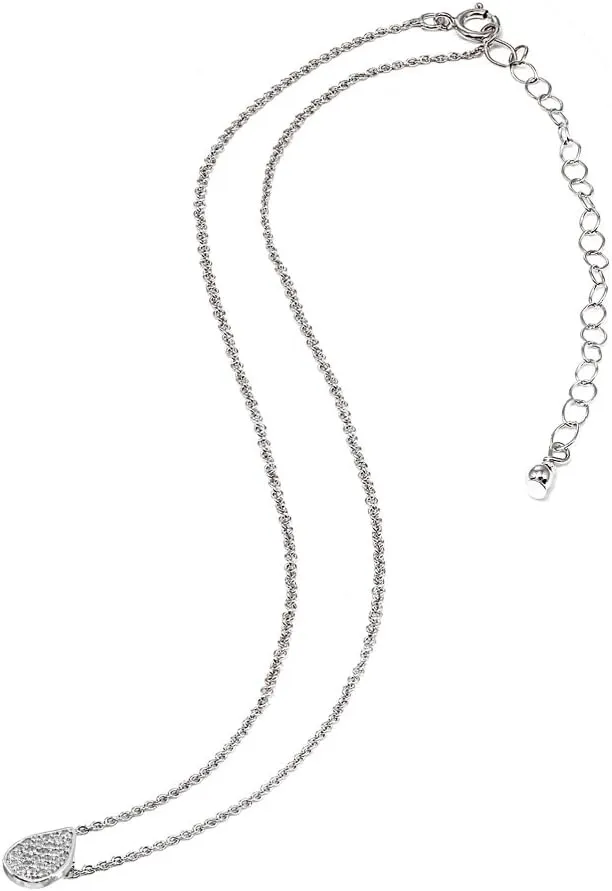 Cubic Zirconia Necklace, Layered Necklaces for Women, Pave Teardrop Necklace, Choker Layering Necklace, Choker Necklace, Dainty Necklace, Choker Necklaces for Women, Gold Necklace for Women