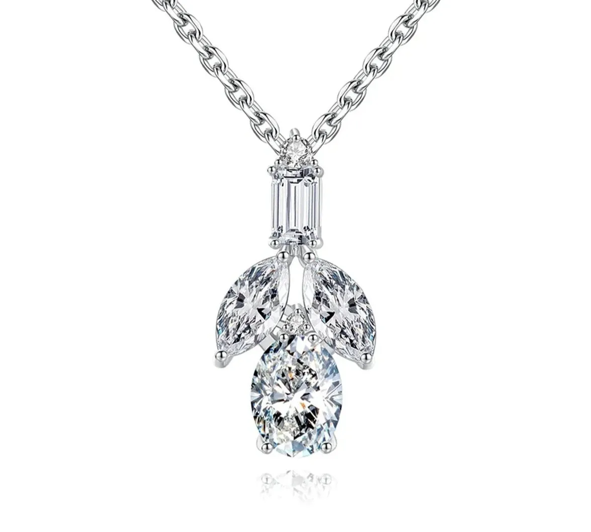 Cubic Zirconia Pendant Chain Necklace