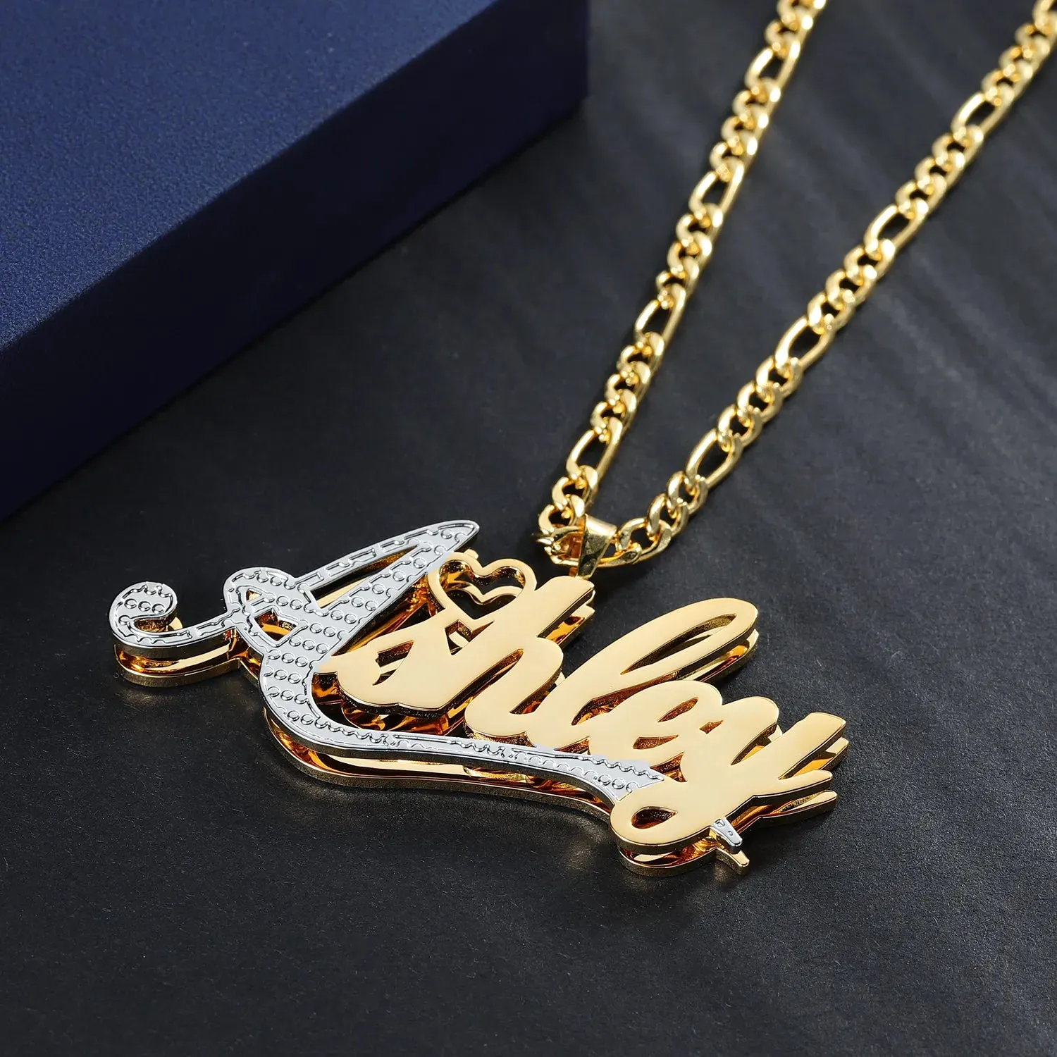 Custom Double 18K Gold Plated Name Necklace!