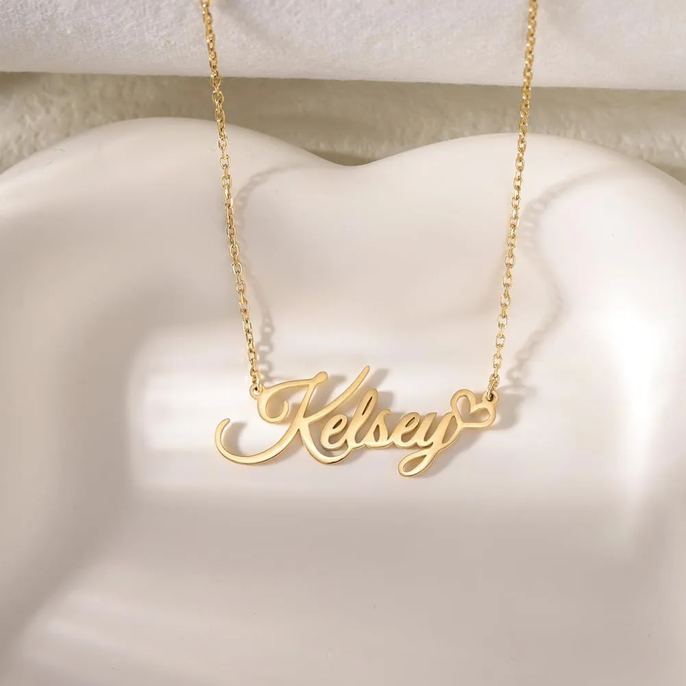 Custom Name Necklace Personalized Sterling Silver Necklaces for Women Customized Name Necklaces Pendant Jewelry Gifts for Women