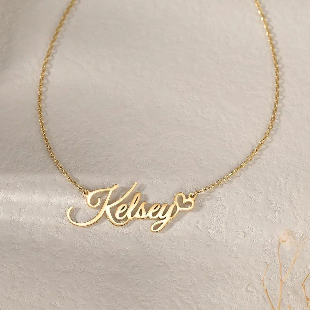 Custom Name Necklace Personalized Sterling Silver Necklaces for Women Customized Name Necklaces Pendant Jewelry Gifts for Women