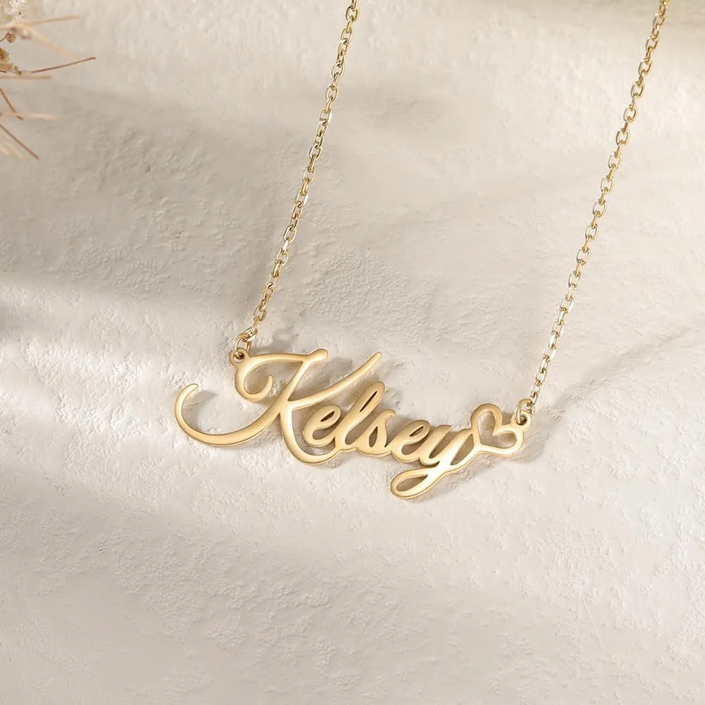 Custom Name Necklace Personalized Sterling Silver Necklaces for Women Customized Name Necklaces Pendant Jewelry Gifts for Women