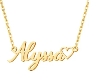 Custom Name Necklace Personalized Sterling Silver Necklaces for Women Customized Name Necklaces Pendant Jewelry Gifts for Women