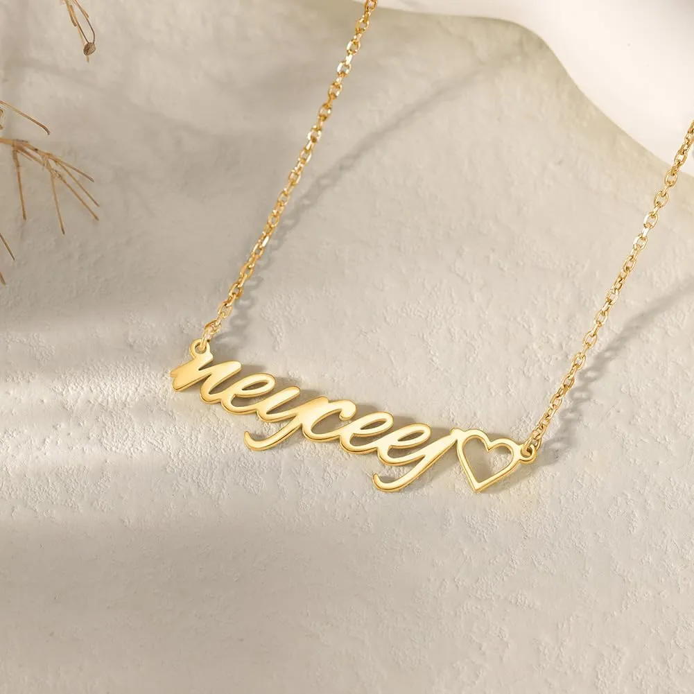 Custom Name Necklace Personalized Sterling Silver Necklaces for Women Customized Name Necklaces Pendant Jewelry Gifts for Women