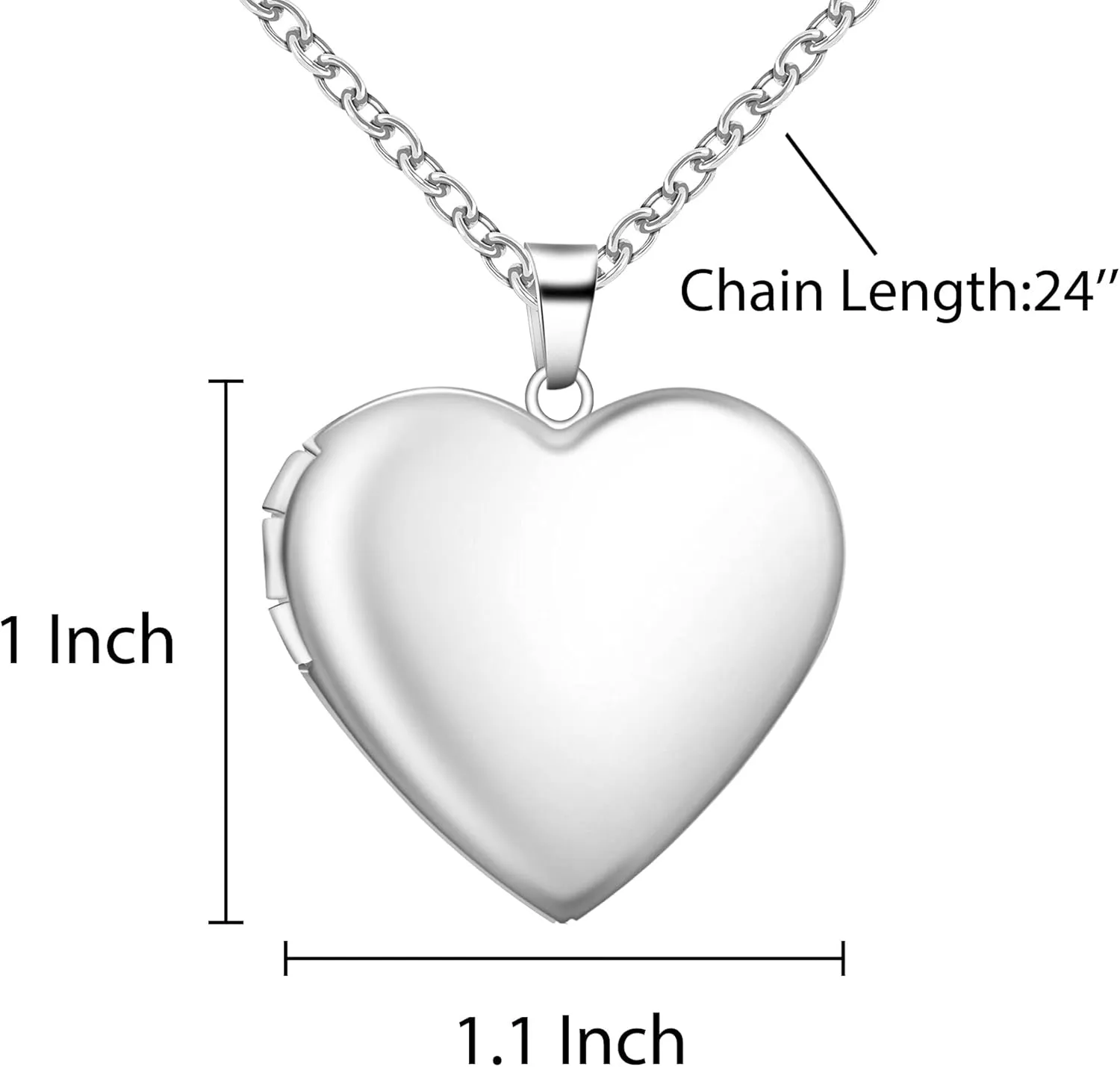 Custom Photo Heart Locket Necklace for Women, Personalized Memorial Locket Jewelry Gift for Mom Wife, Valentine's Day Birthday Anniversary