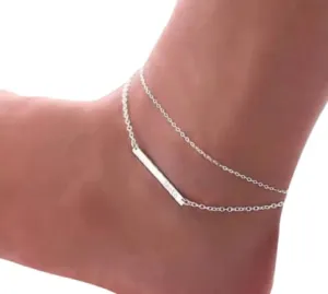Custom Thin Bar Anklet