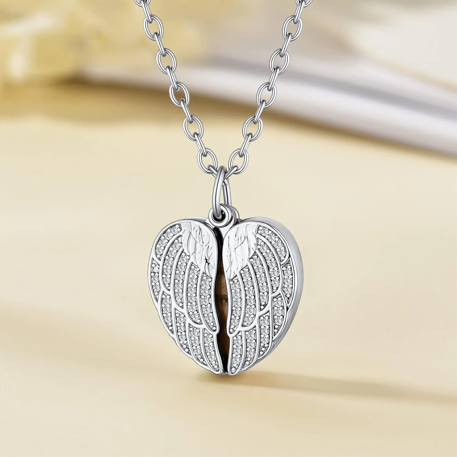 Custom4U Personalized Heart Locket Necklace with Pictures,Sunflower/Angel Wings/Heart Shaped Lockets Custom Photo,Gold/Rose Gold/White Lockets That Holds Picture,Customized Memorial Jewelry for Women