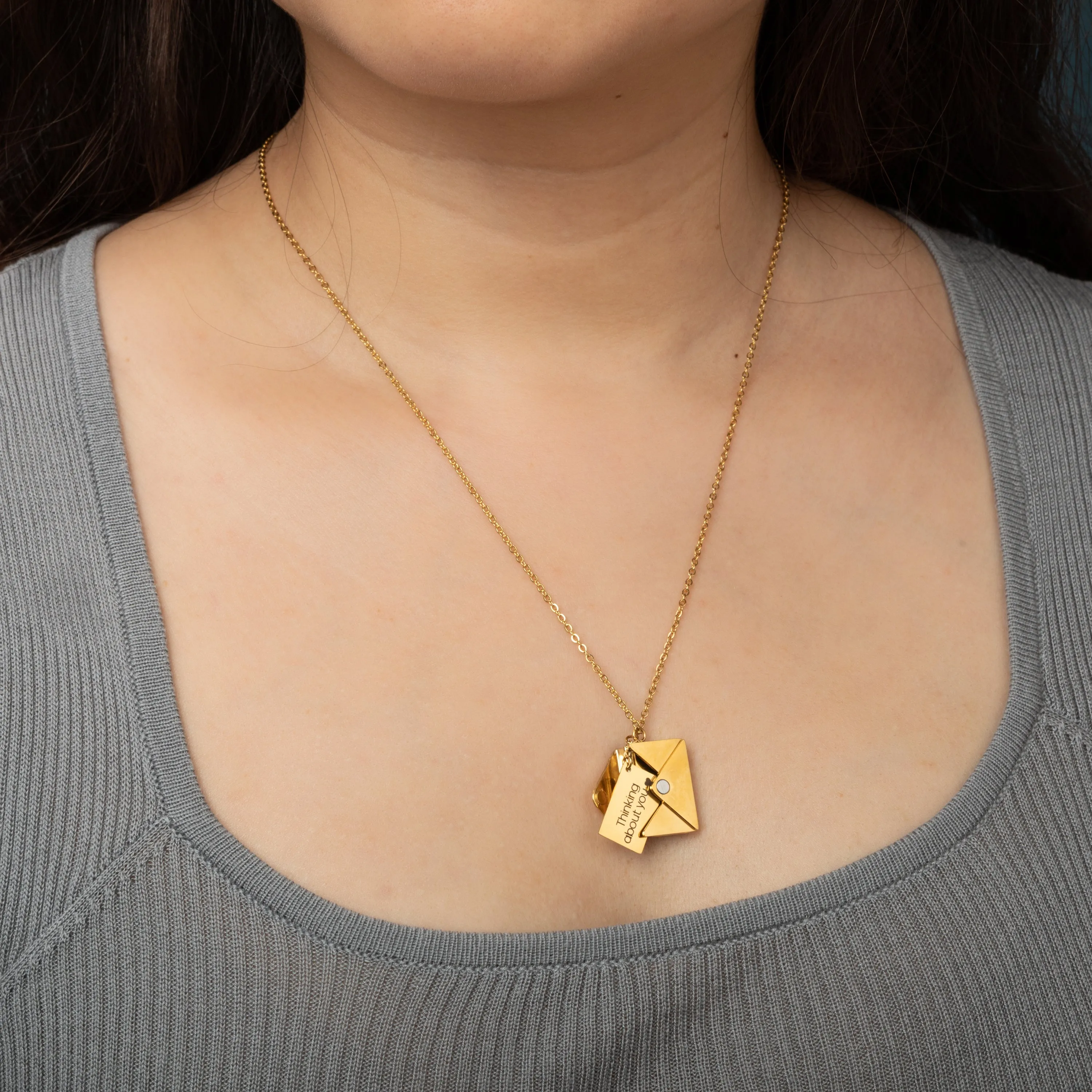 Customized Envelope Pendant Necklace