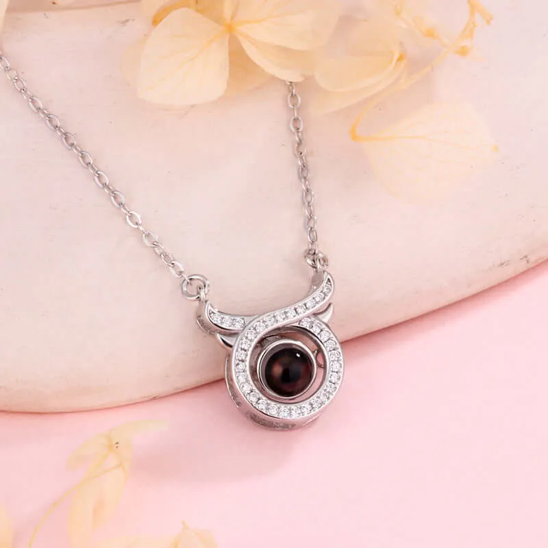 Cute Cow Necklace with Picture Inside