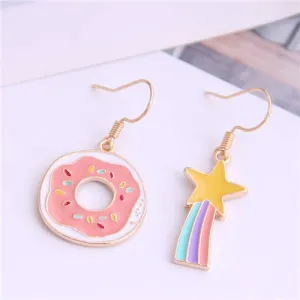Cute Doughnut Rainbow Earrings
