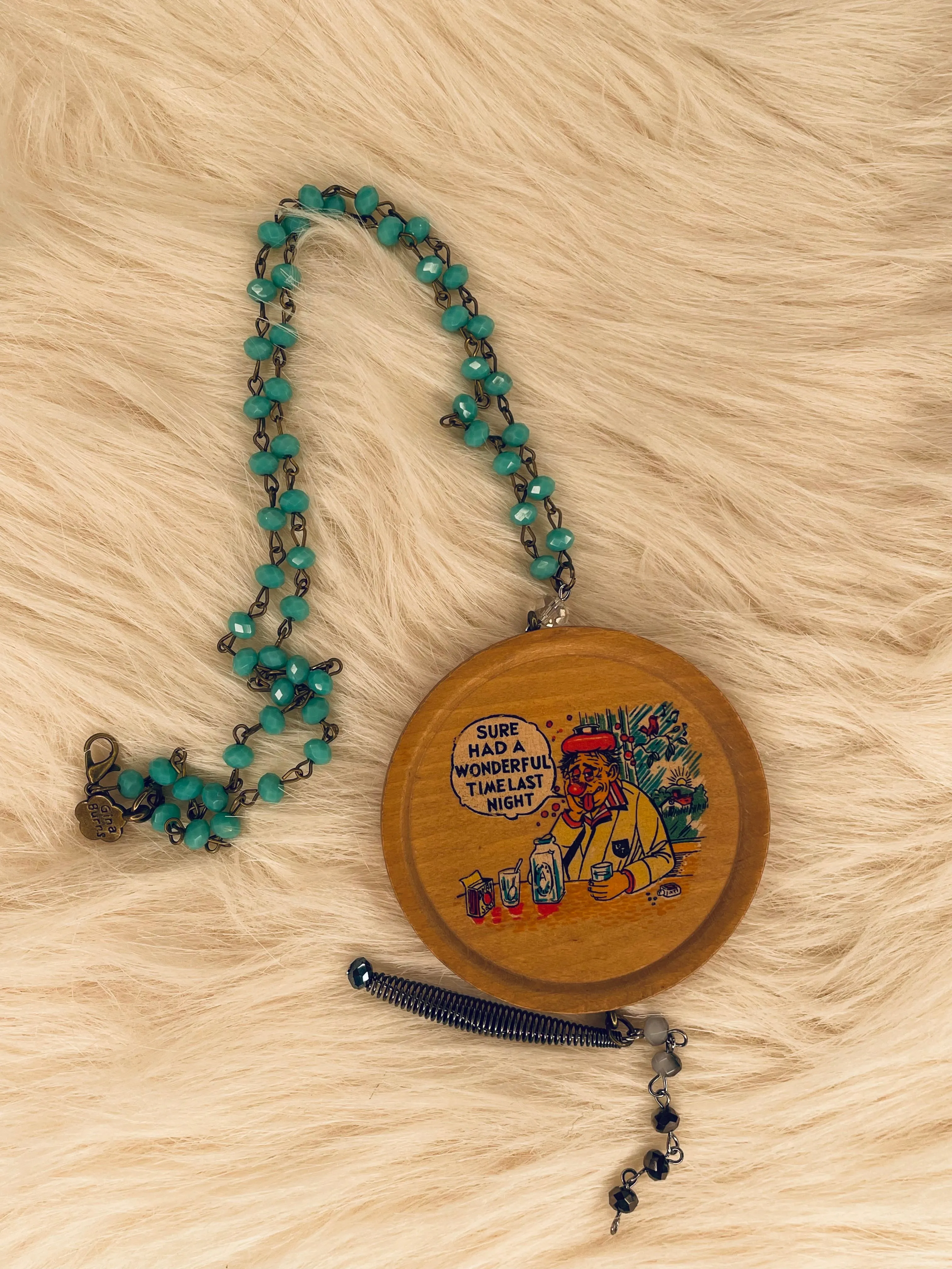 Cuttin' Wood Coaster Necklace by Gina