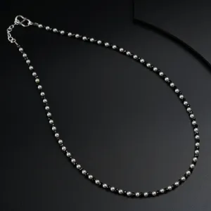 Daily Wear Necklace-Black Spinel and Pearls