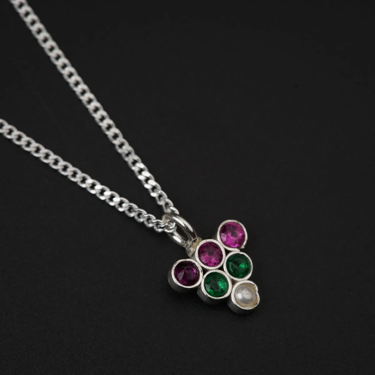 Daily Wear Silver Shiny Inverted Triangle Necklace