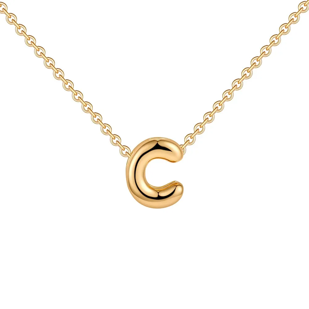 Dainty Balloon Letter Necklace
