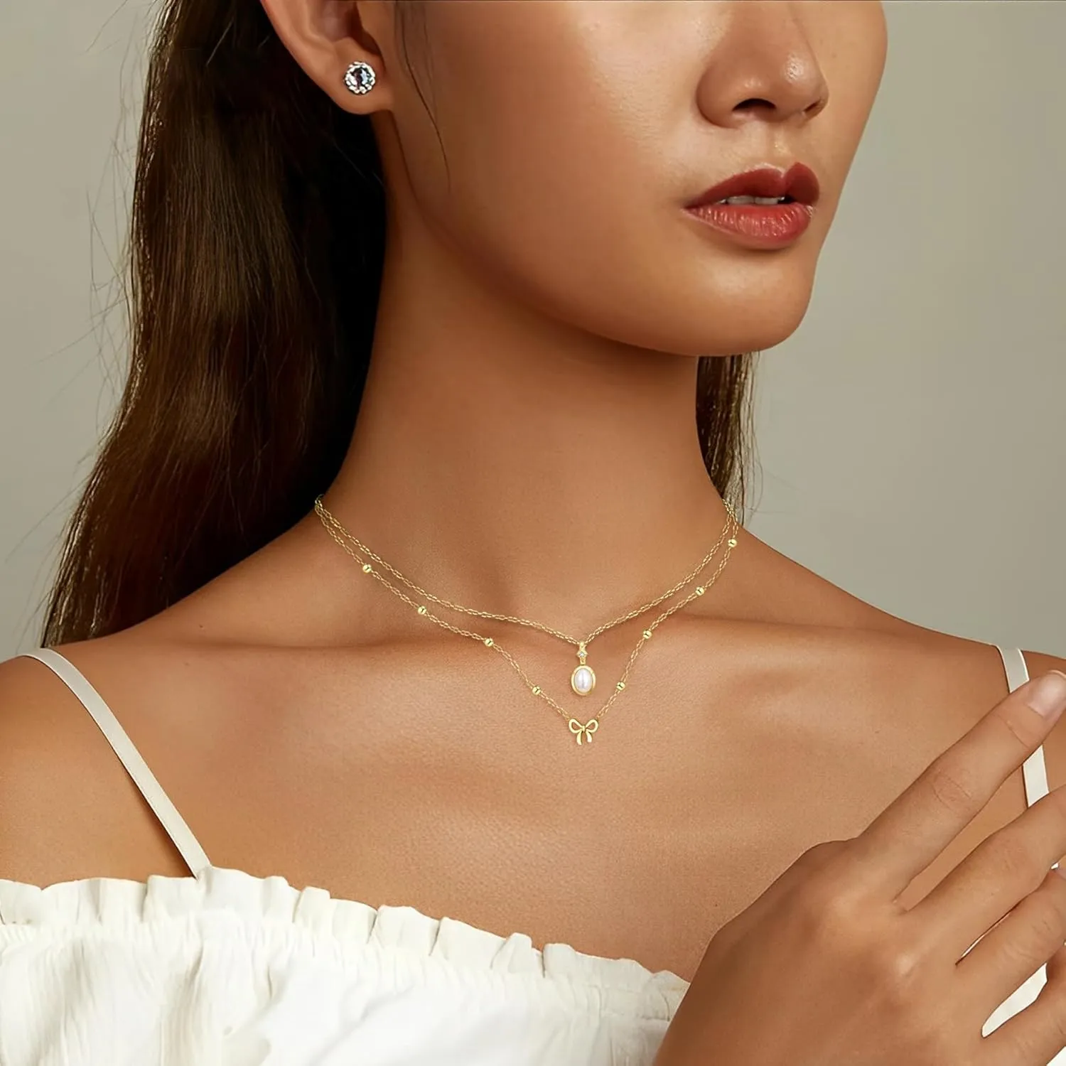 Dainty Gold Birthstone Necklaces for Women, 18K Gold Plated Blue Green Cubic Zirconia Emerald Pendant Charm Gold Necklaces Birthday Gifts for Women