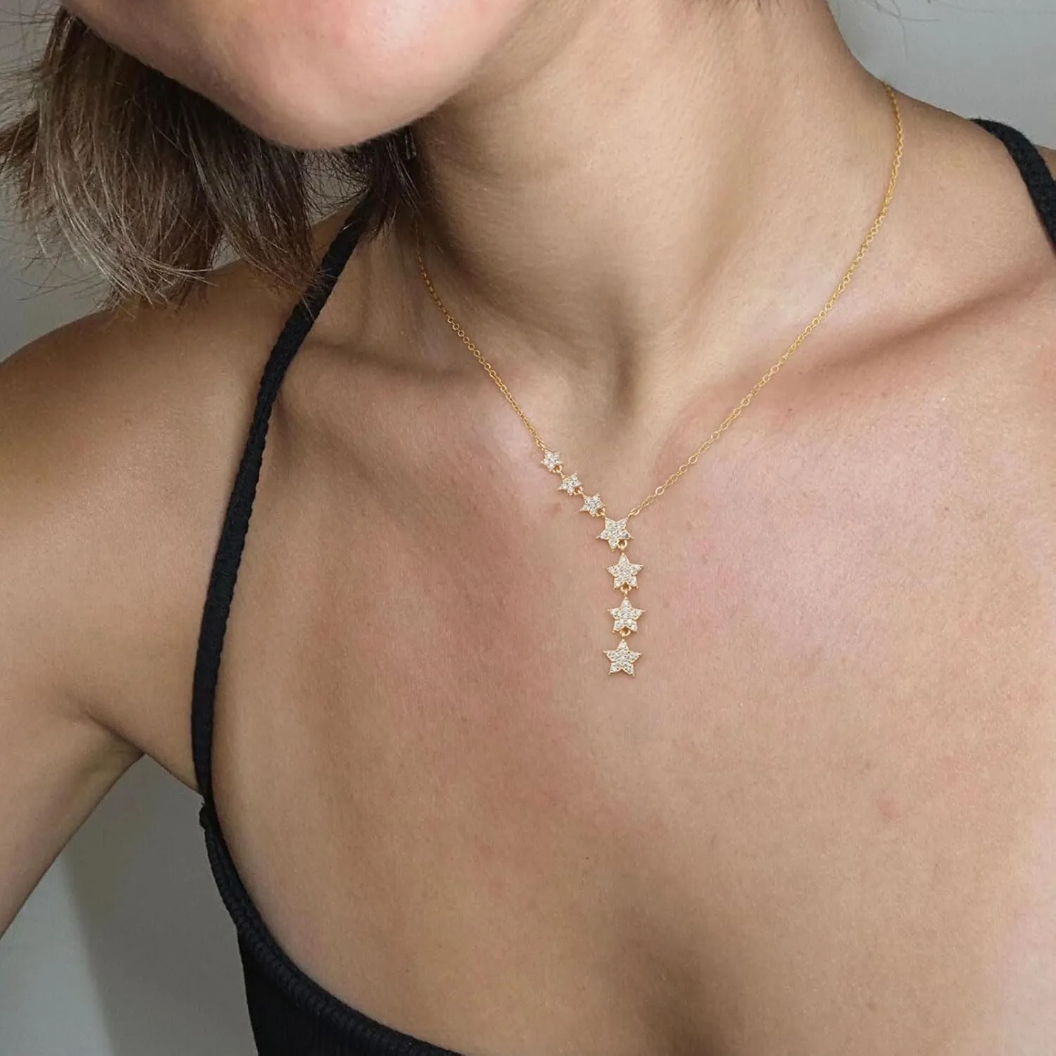 Dainty Gold Necklaces for Women 14K Gold Plated Cute Love Layered Necklace Trendy Beaded Necklace Minimalist Pendant Necklace Elegant Cuban Gold Necklace for Women Handmade Jewelry