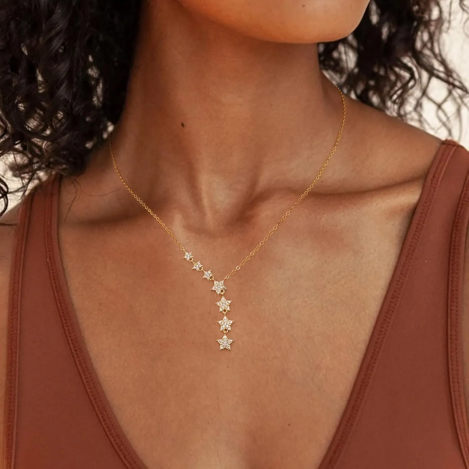 Dainty Gold Necklaces for Women 14K Gold Plated Cute Love Layered Necklace Trendy Beaded Necklace Minimalist Pendant Necklace Elegant Cuban Gold Necklace for Women Handmade Jewelry