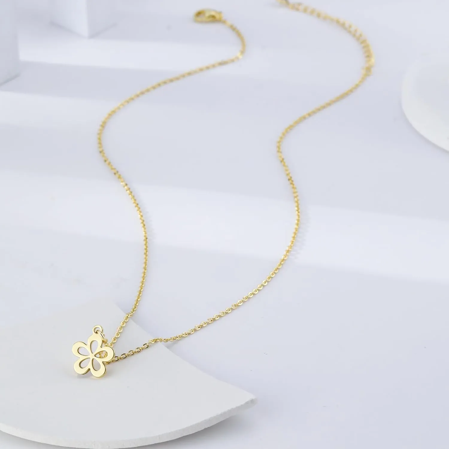 Dainty Gold Necklaces for Women 14K Gold Plated Cute Love Layered Necklace Trendy Beaded Necklace Minimalist Pendant Necklace Elegant Cuban Gold Necklace for Women Handmade Jewelry