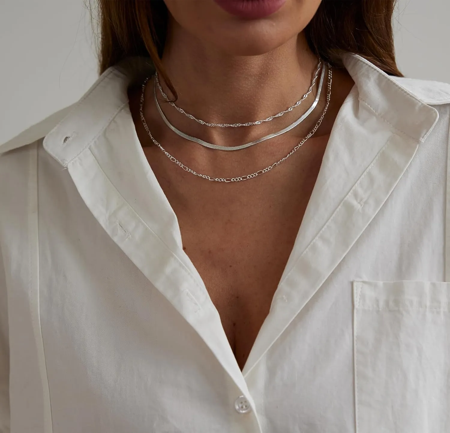 Dainty Layered Necklaces for Women Trendy Layered Gold Necklace Paperclip Box Chain Layered Necklace Set Jewelry Gifts for Women