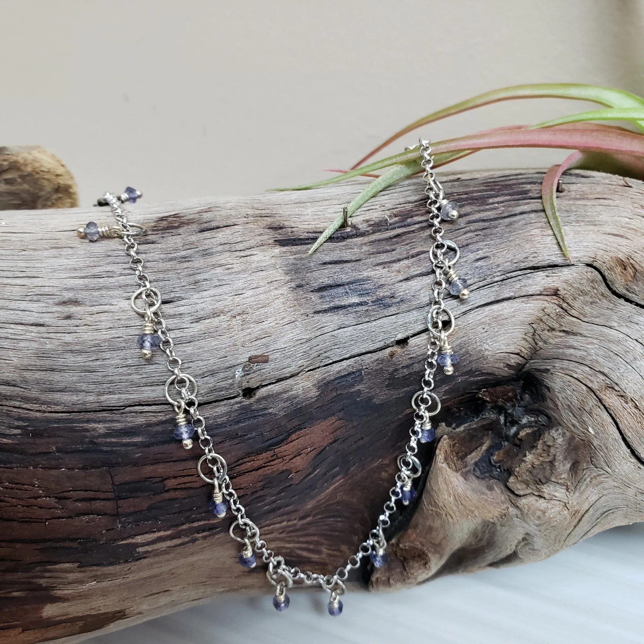 Dainty tanzanite graceful necklace
