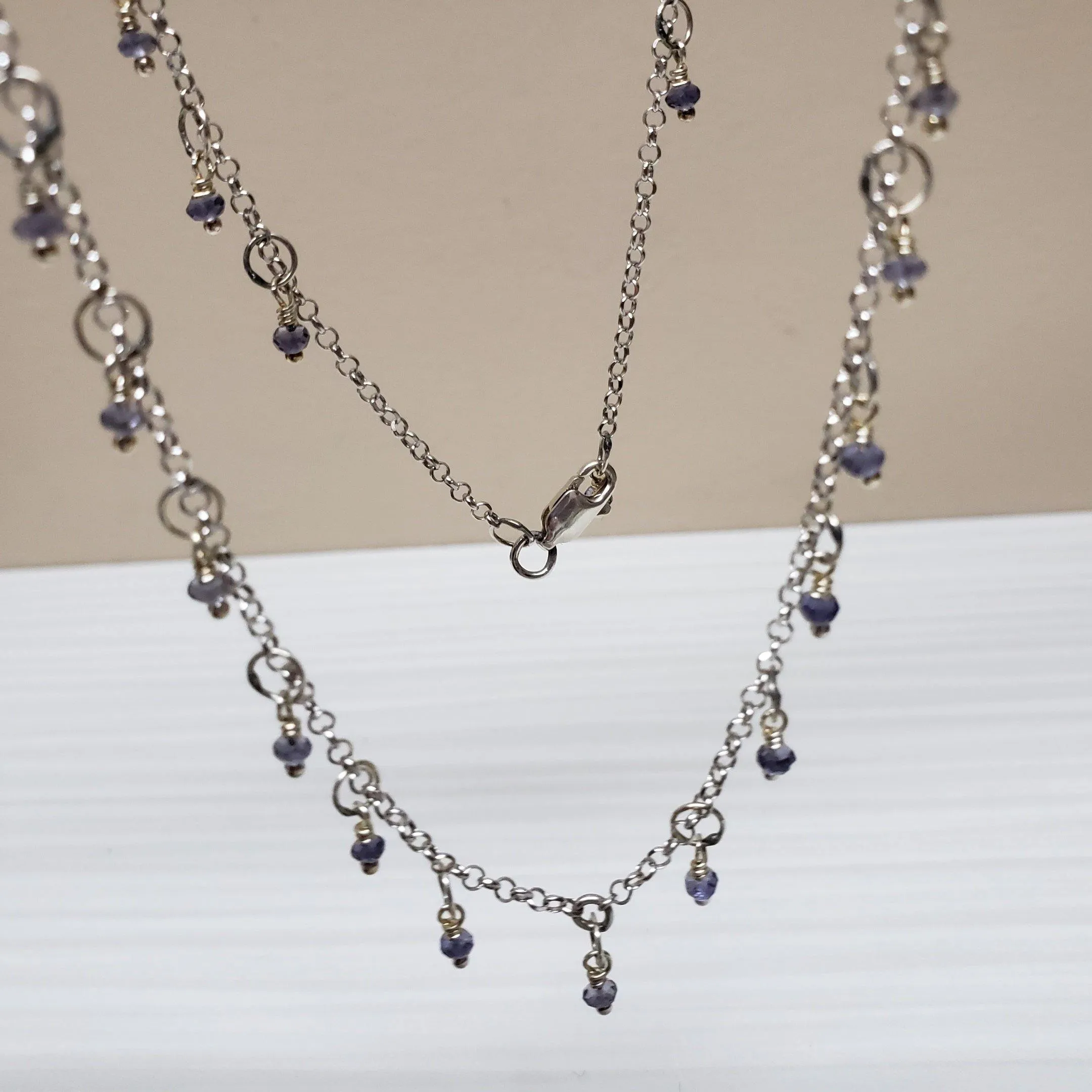 Dainty tanzanite graceful necklace