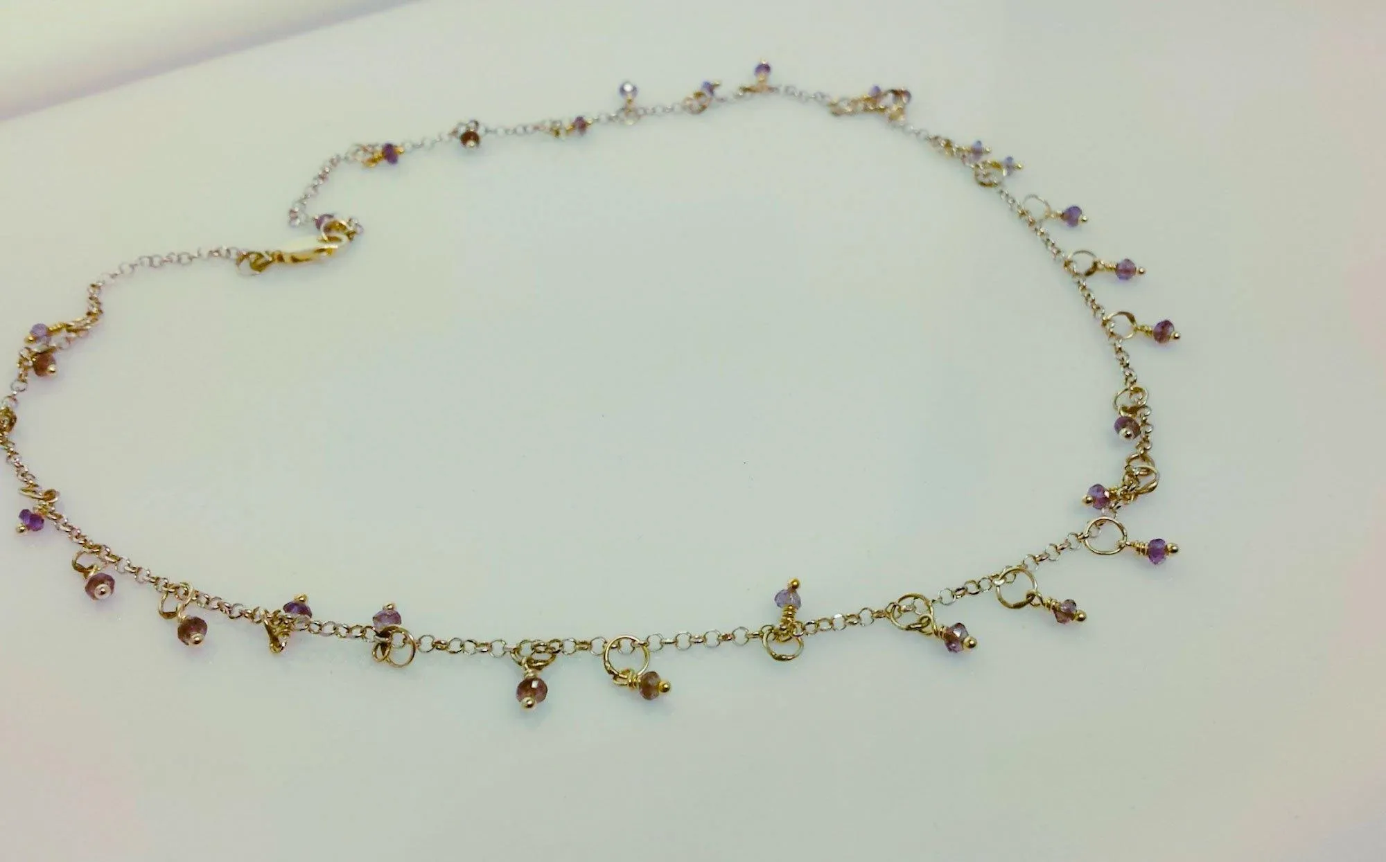 Dainty tanzanite graceful necklace
