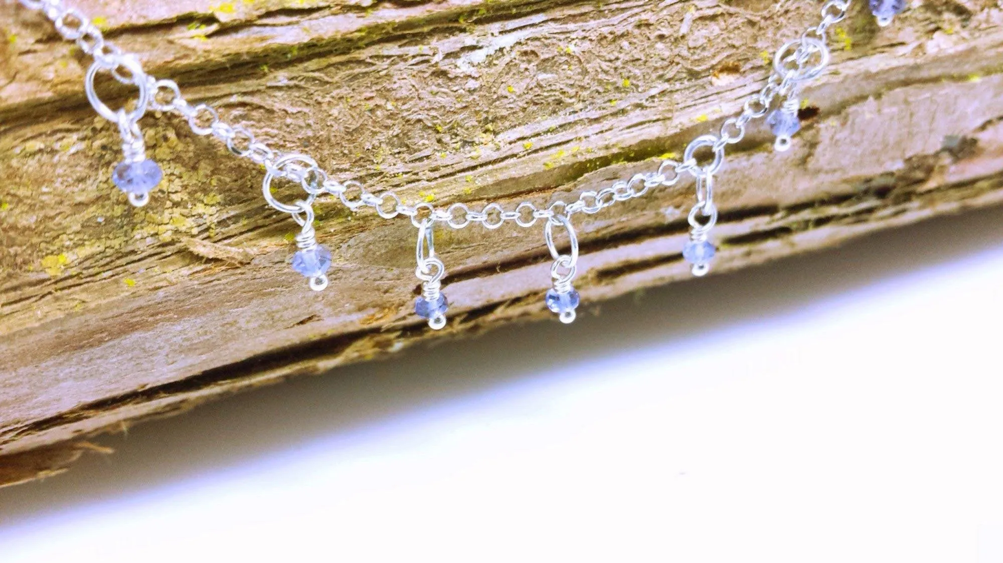 Dainty tanzanite graceful necklace