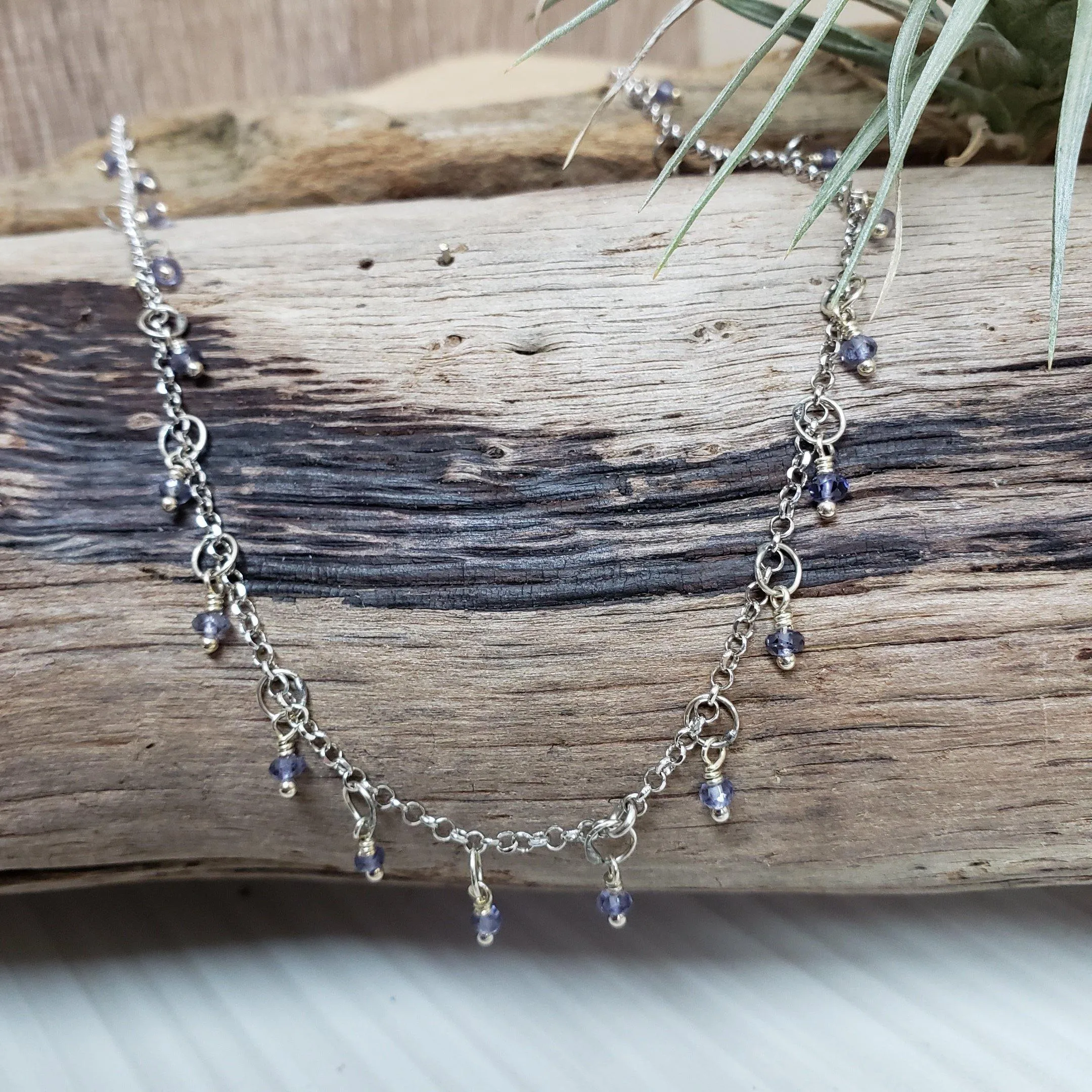 Dainty tanzanite graceful necklace