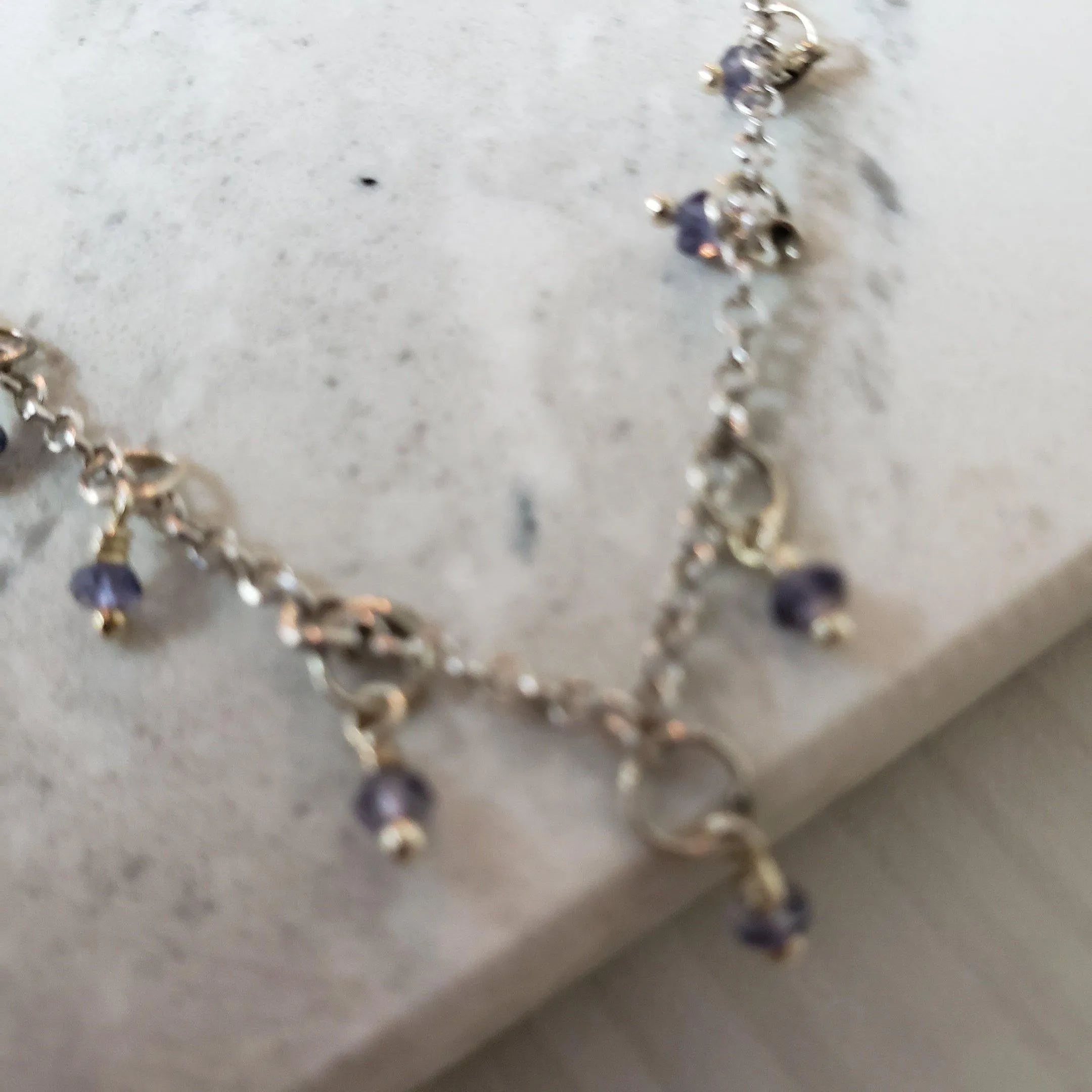 Dainty tanzanite graceful necklace