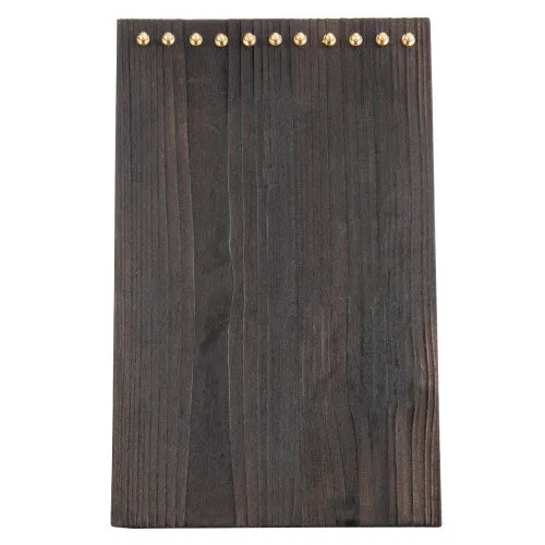 Dark Burnt Wood Necklace Holder Stand