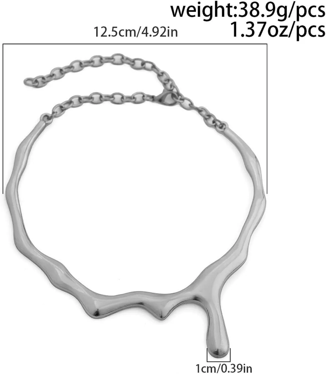 Dcfywl731 Chunky Gold Necklace Statement Necklace for Women Dainty Gold Chunky Irregular Choker Necklaces for Women Trendy Gifts