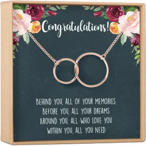 Dear Ava Infinity Congratulations Necklace | Prefect Gifts For Women and Girls | Modern Jewelry Pendant with Heartfelt Card | Graduation Pregnancy Anniversary Wedding Gift for Daughter Friend Sister