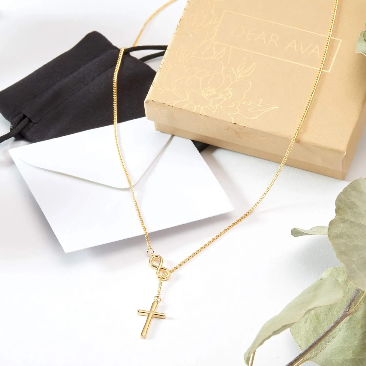 Dear Ava Necklace Gift For Women and Girls - Adjustable Modern Jewelry Pendant Love Gifting Idea for Her with Heartfelt Card - Long Distance Gifts for Your Loving Ones