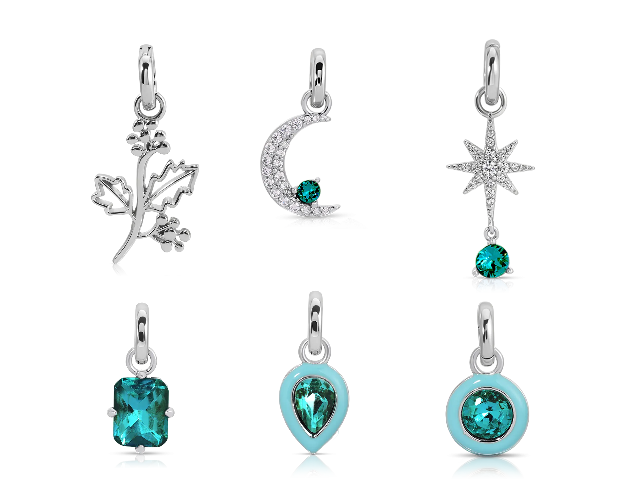 December Turquoise Birthstone Charm - Candle and Bath Bomb Set