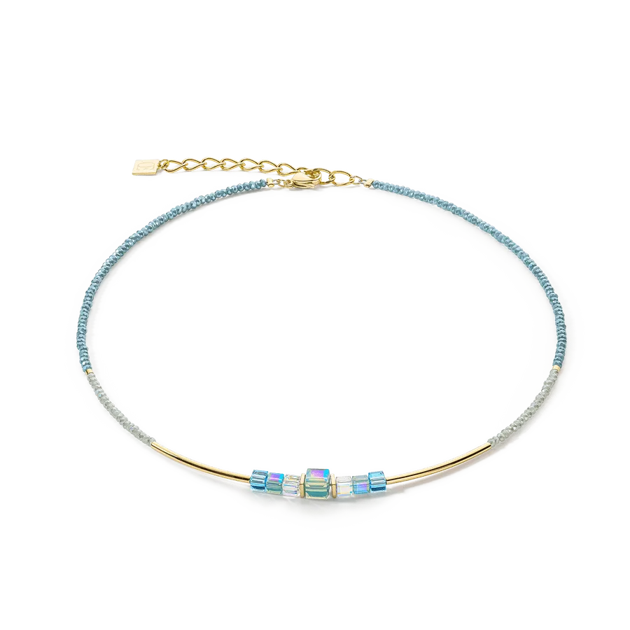 Delicate Turquoise Cube Necklace