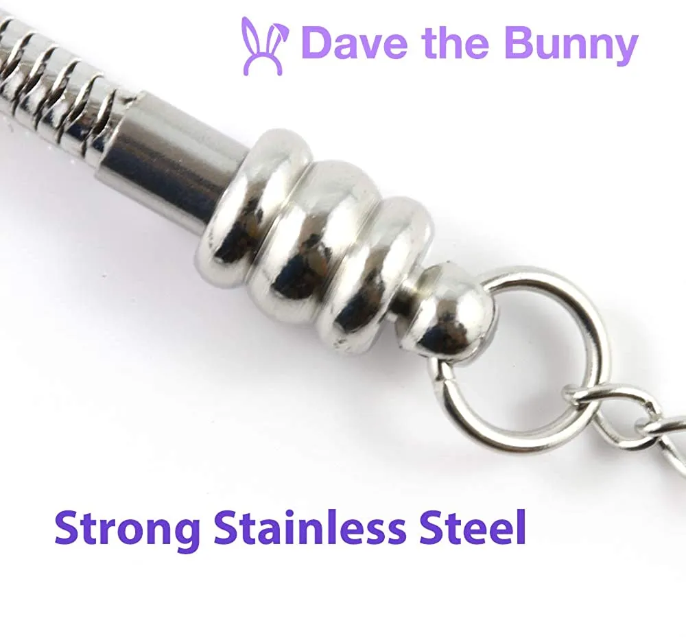 Diabetic Bracelet | Medical Alert Awareness Snake Chain Charm Bracelet for Men and Women Silver Plated Gift for Women and Men