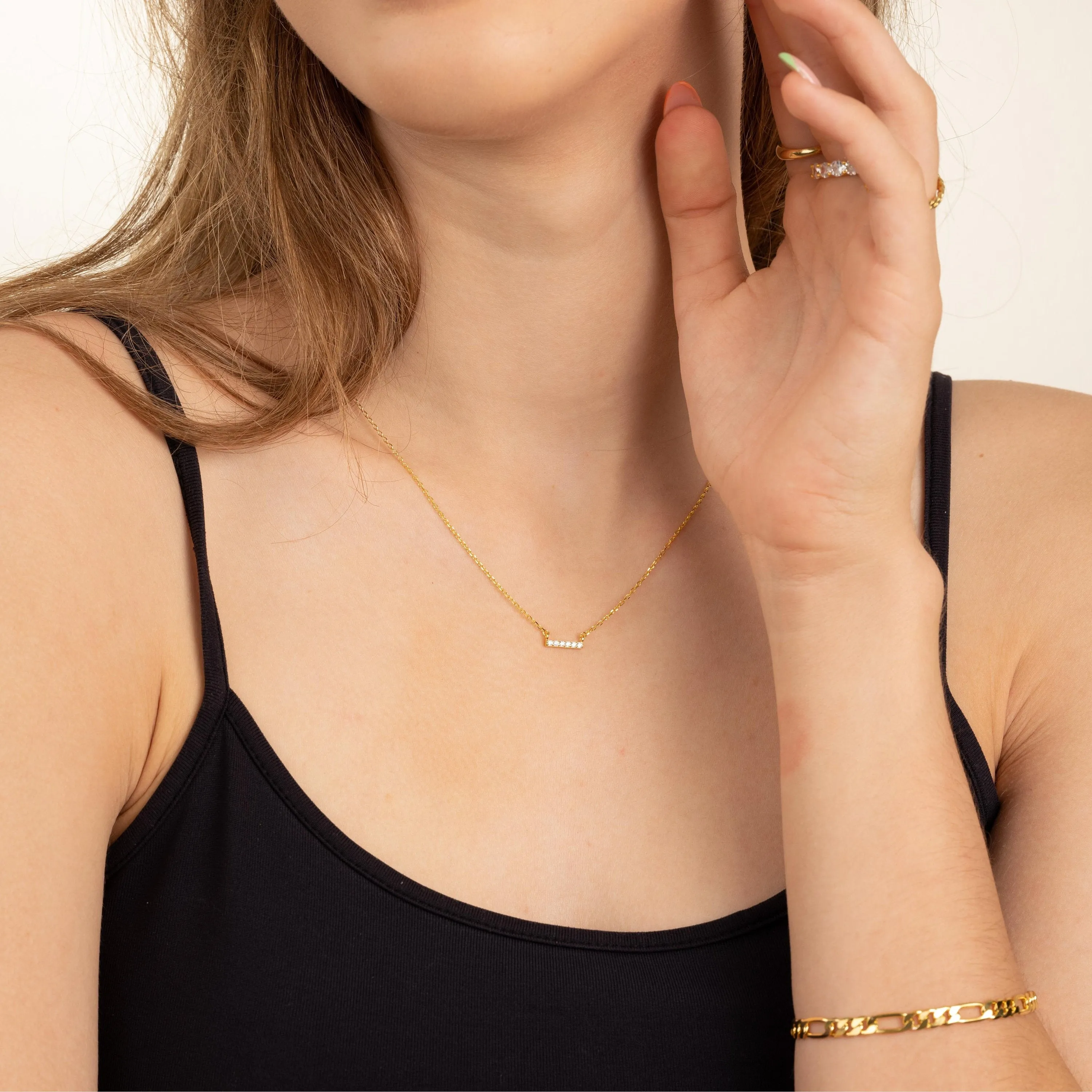 Diamond Bar Necklace
