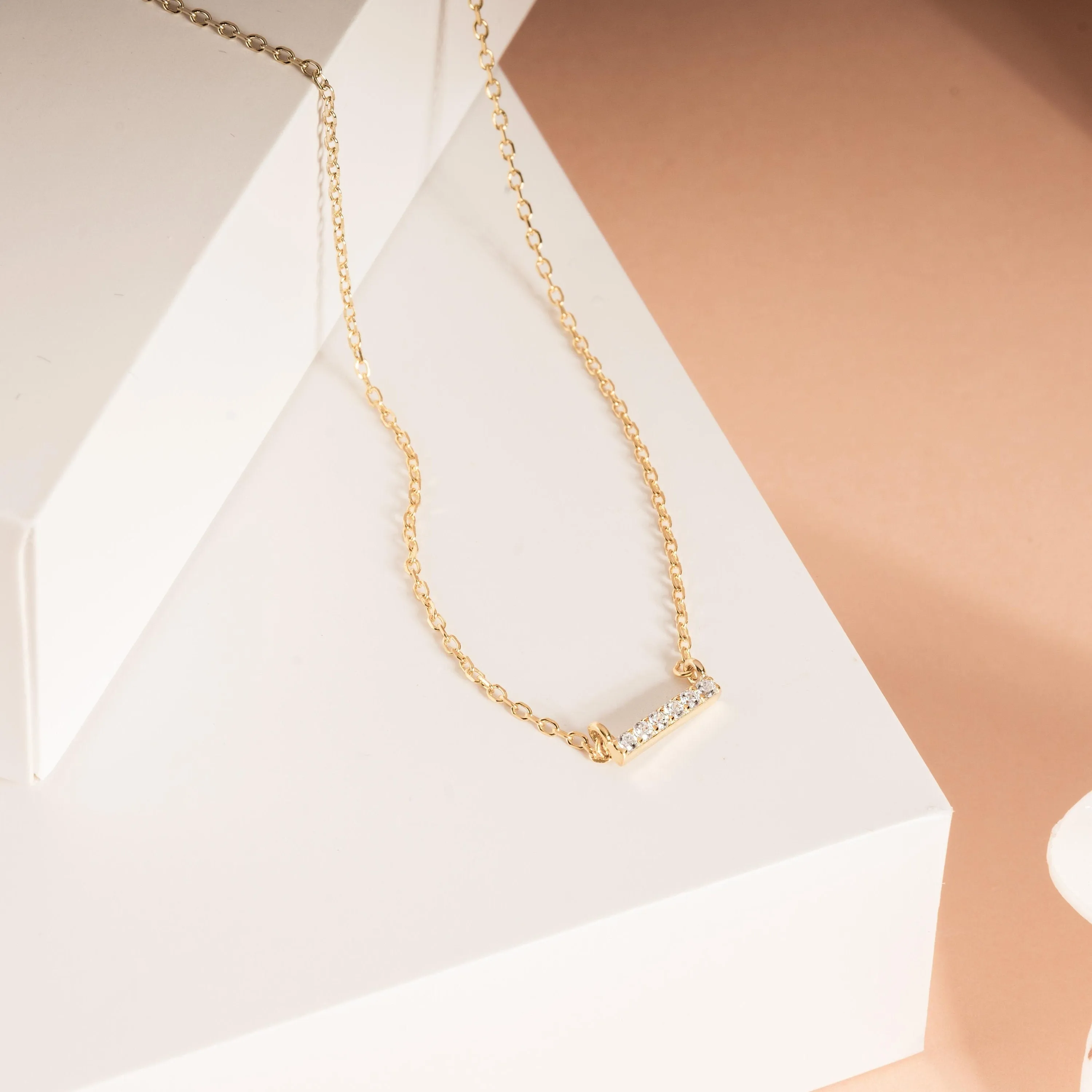Diamond Bar Necklace