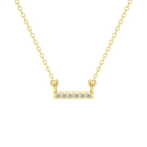 Diamond Bar Necklace
