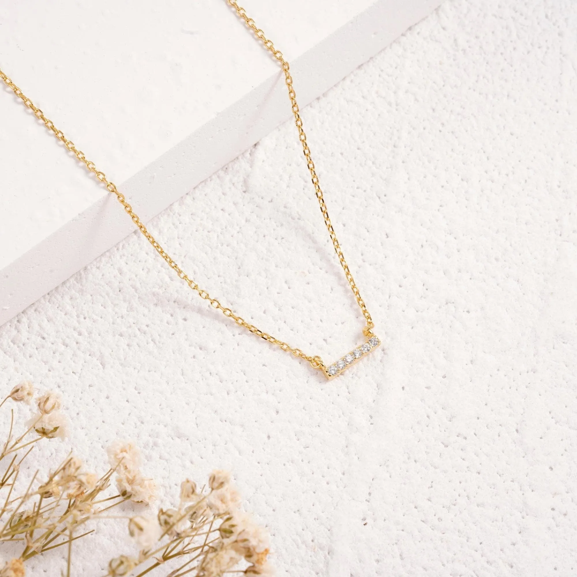 Diamond Bar Necklace