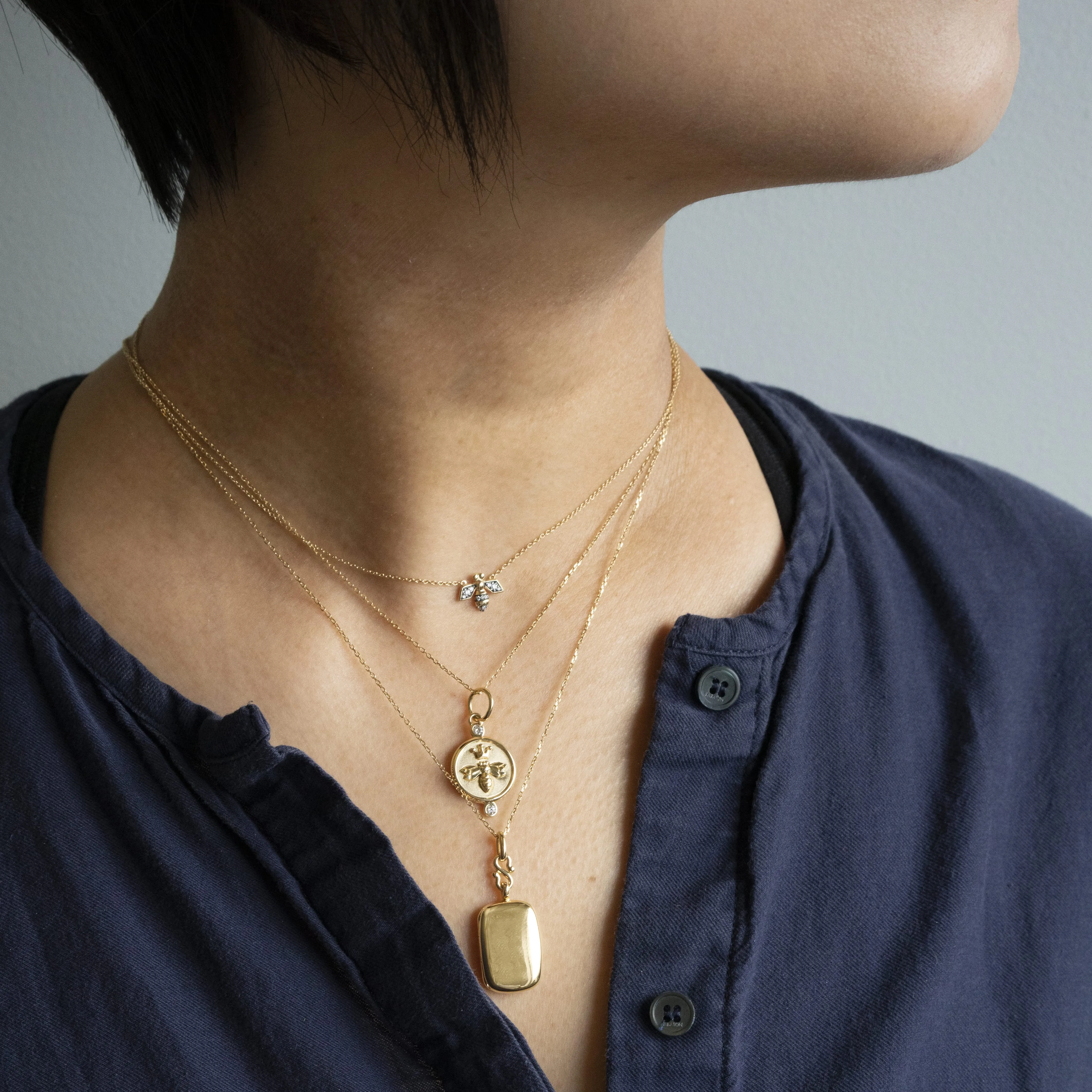 Diamond Critter Bee "Creativity" Necklace