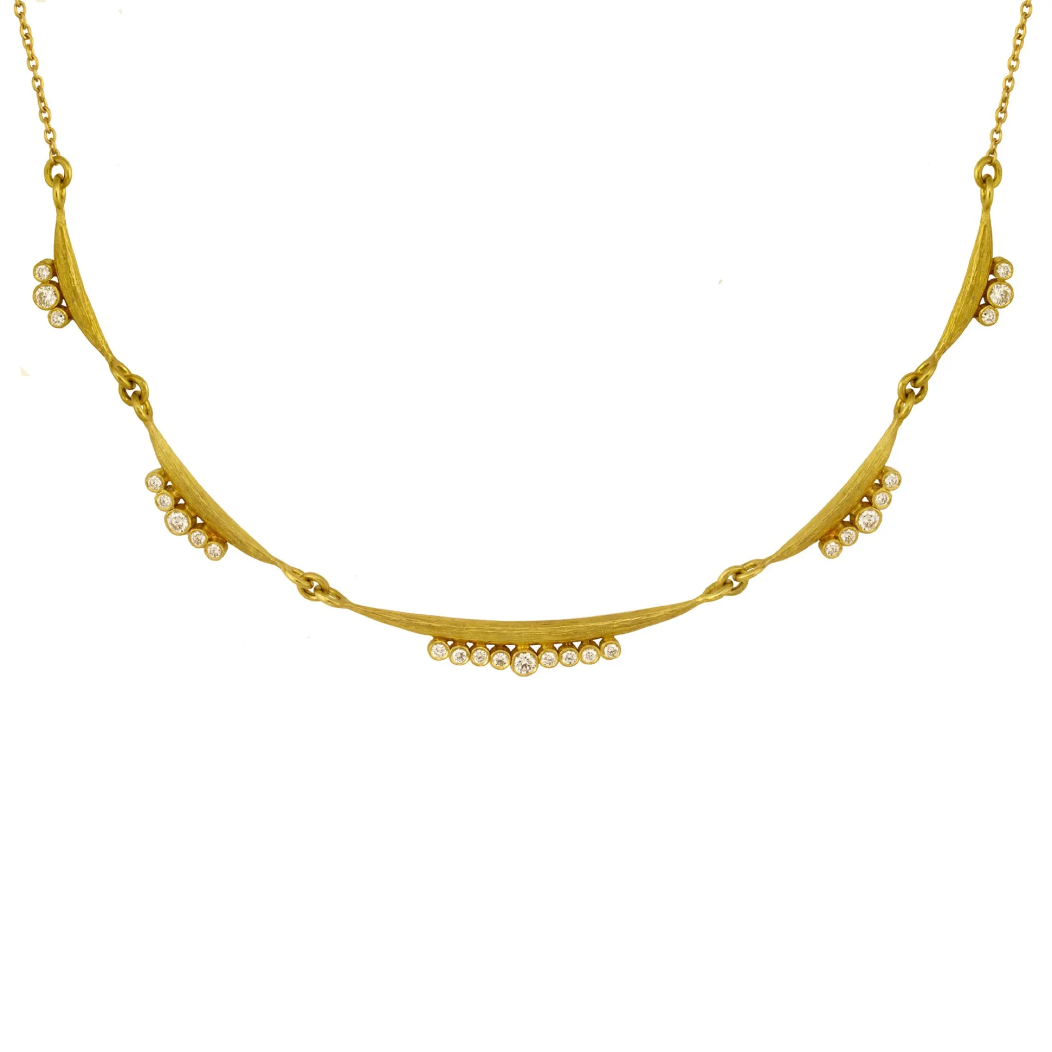 Diamond Scallop Necklace by Laurie Kaiser