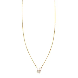 Diamond Stacked LOVE Necklace