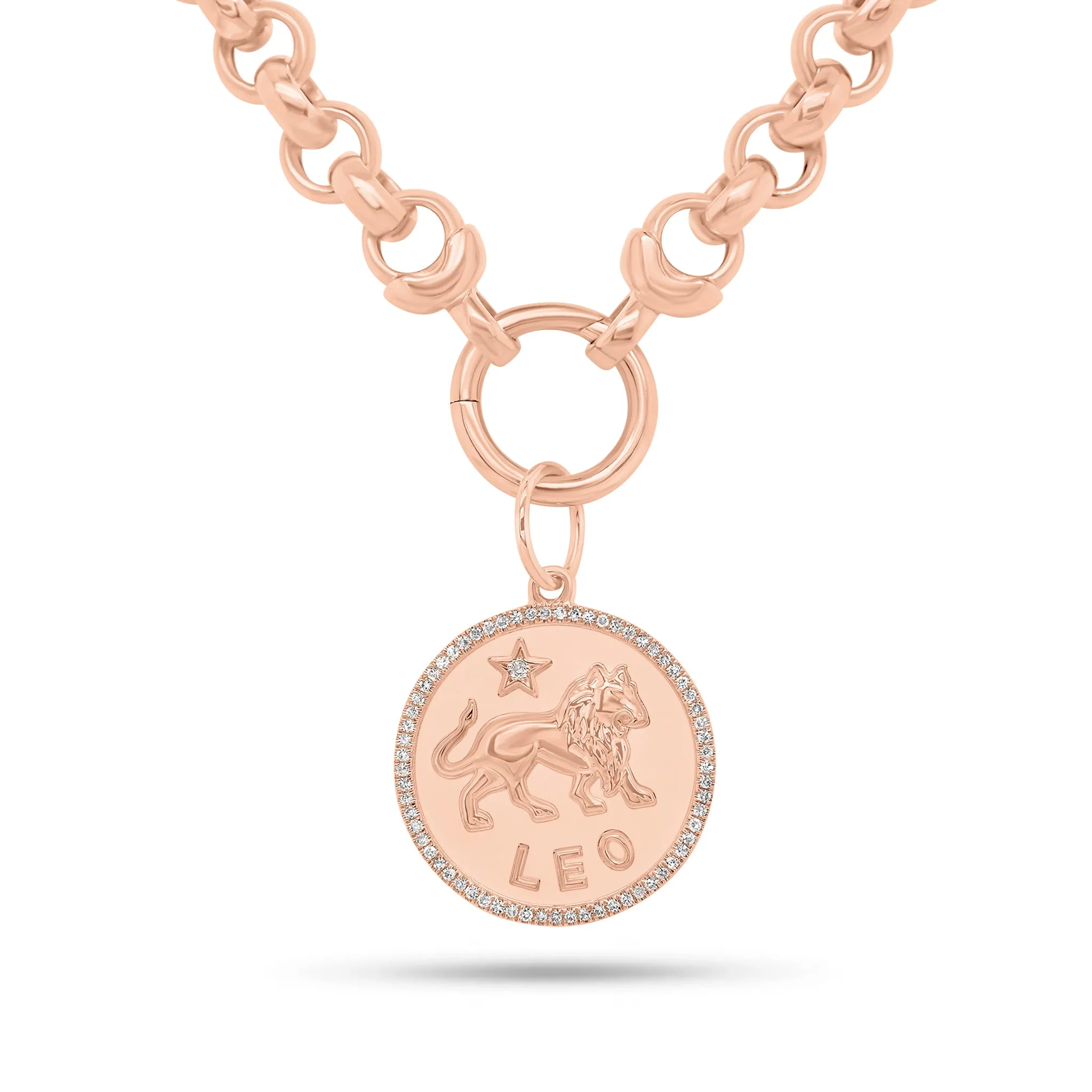 Diamond Zodiac Disc Pendant