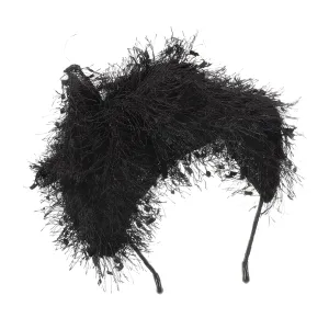Didiseaon Vintage Tassel Headband with Birdcage Veil Elegant Pillbox Hat for Women for Tea Parties Weddings and Special Occasions Charming Black Design