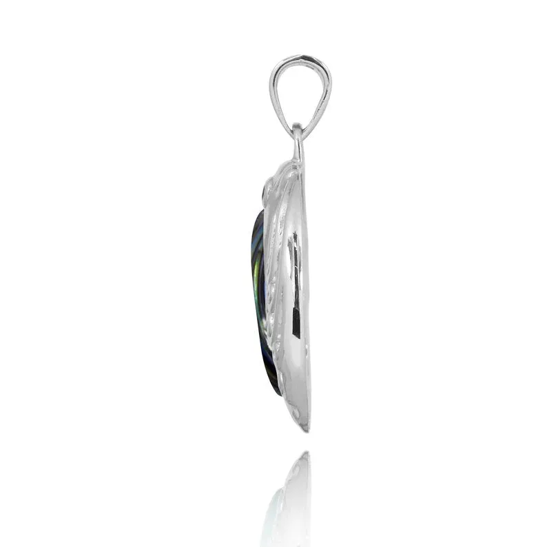 Dolphin Pendant Necklace with Abalone Shell